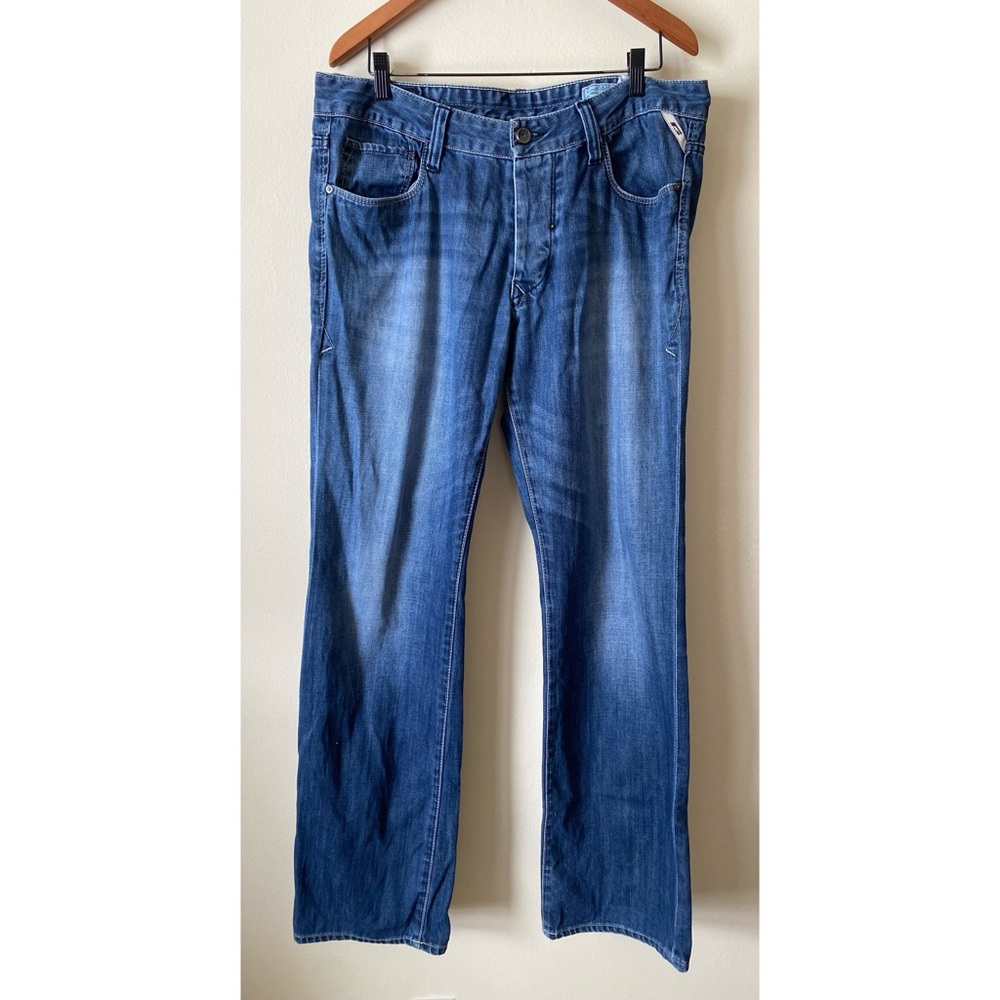 Jack & Jones Blue Denim Straight Leg Jeans 34” Inseam